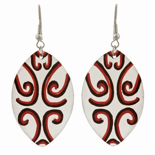 Handpainted Shell Earrings