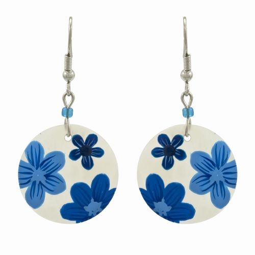 Handpainted Shell Earrings