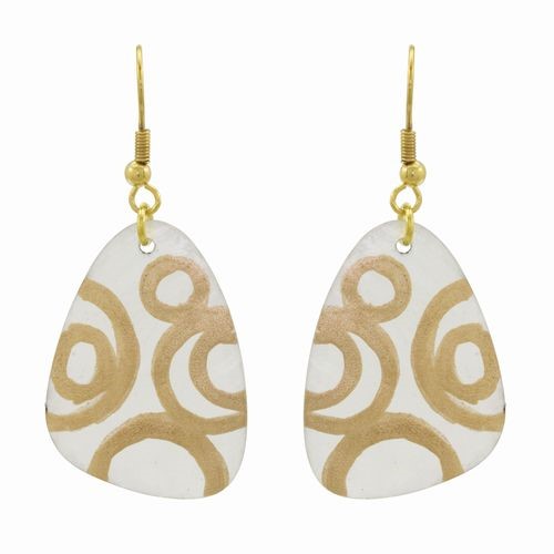 Handpainted Shell Earrings