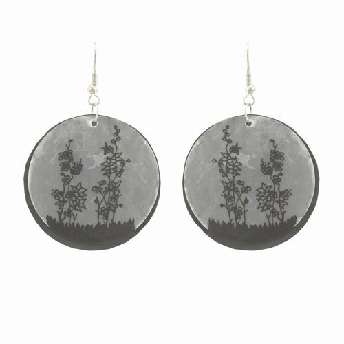 Handpainted Shell Earrings