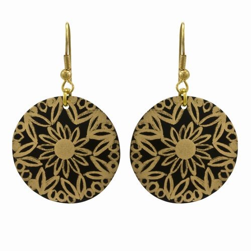 Handpainted Shell Earrings