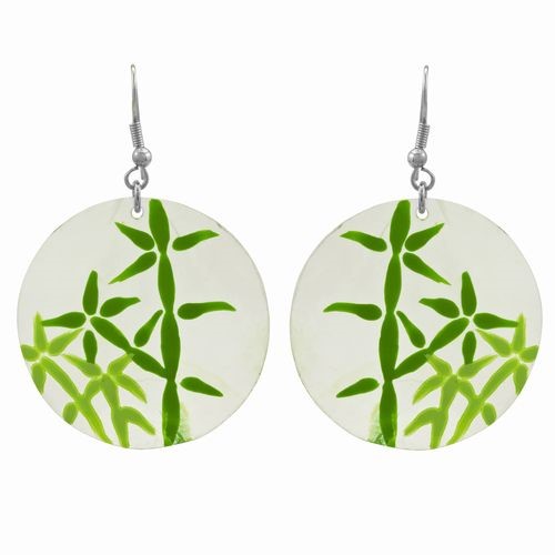 Handpainted Shell Earrings