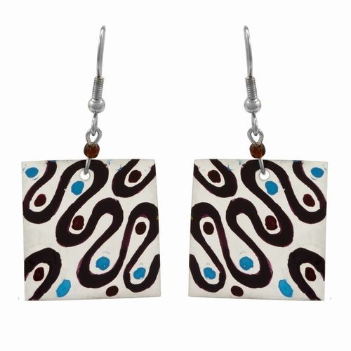 Handpainted Shell Earrings