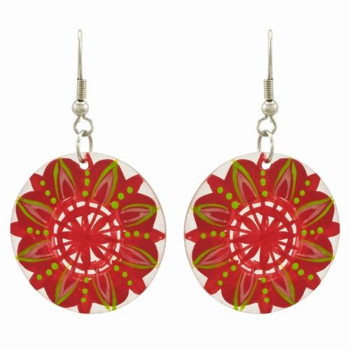 Handpainted Shell Earrings