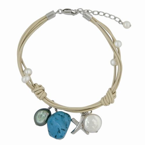Turquoise & Pearl Bracelet