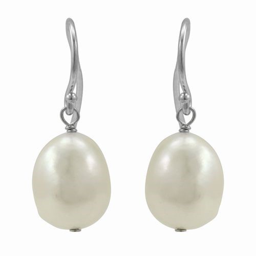 White Freshwater Pearl Earrings