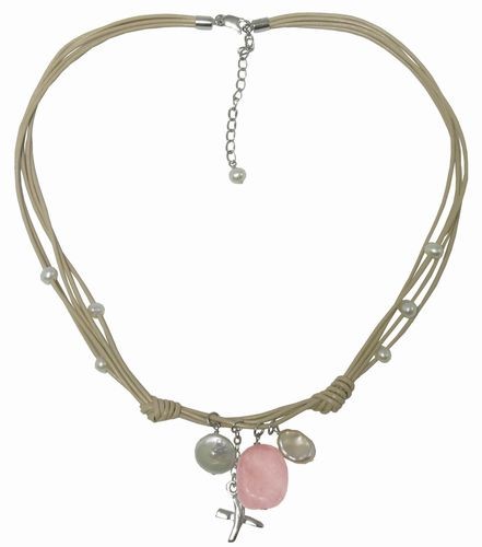 Rose Quartz & Pearl Necklace