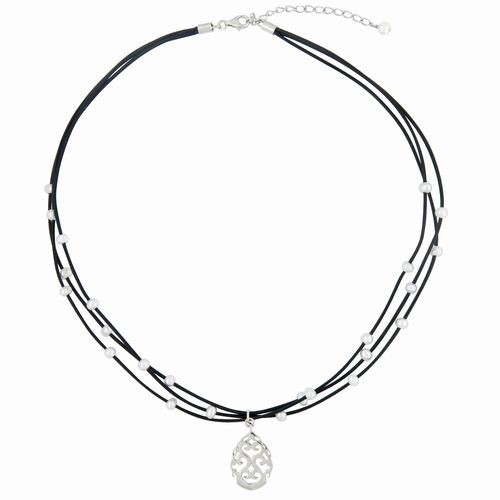 Sterling Charm & Pearl Necklace
