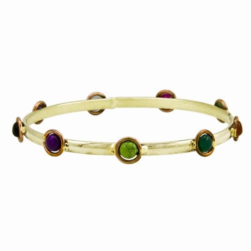 Bracelet, Semi-Precious Bangle, Gold