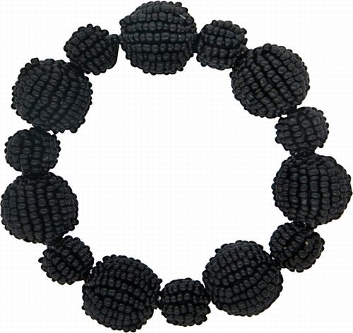 PomPom Black Stretchy Bracelet