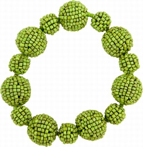 PomPom Lime Green Stretchy Bracelet
