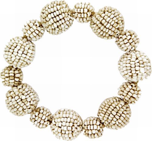 PomPom Natural Stretchy Bracelet