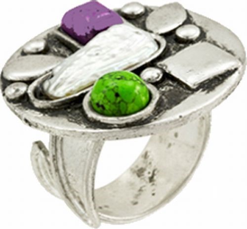 Semi-Precious, Medallion Ring 1