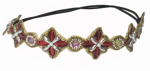 Headband, Starburst Red