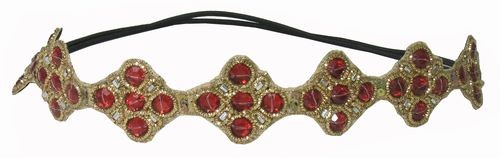 Headband, 5 Stone Red