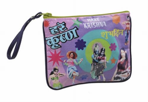 Coated Cotton Pink Bolly Zip Pouch