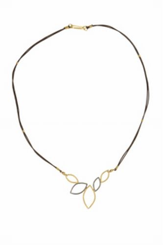 Mixed Metal Petal Necklace