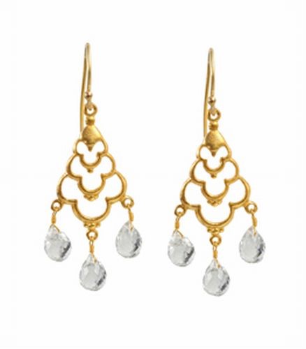 Crystal Drop Earrings, Clear