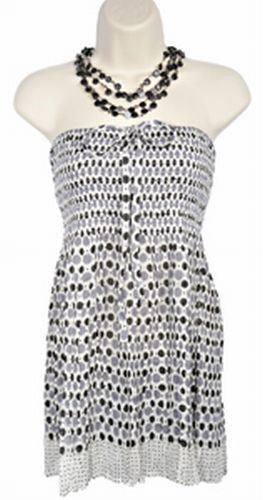 Flirty Skirty Top, Black Dots