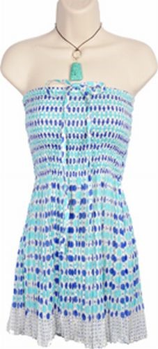 Flirty Skirty Top, Blue Dots