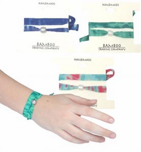 Tie Dye & Freshwater Pearl Wrap Bracelets