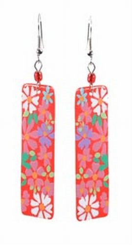 Handpainted Shell Earrings
