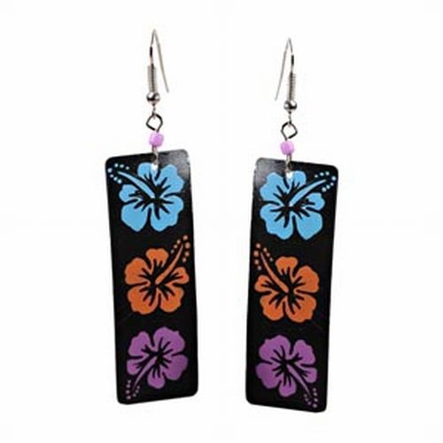 Handpainted Shell Earrings