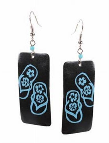 Handpainted Shell Earrings