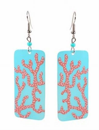 Handpainted Shell Earrings