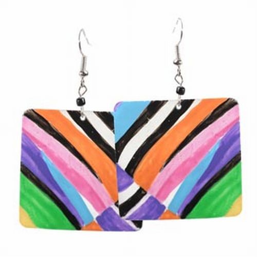 Handpainted Shell Earrings