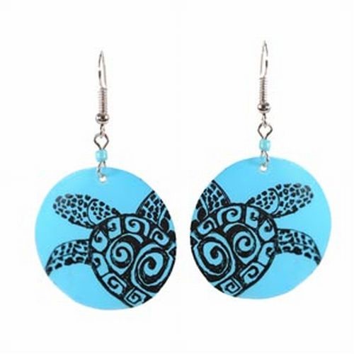 Handpainted Shell Earrings