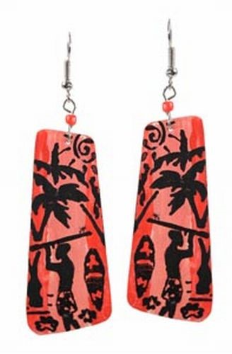 Handpainted Shell Earrings
