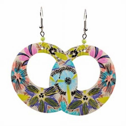 Handpainted Shell Earrings