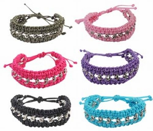Bright & Sassy, Chain & Macrame Bracelets