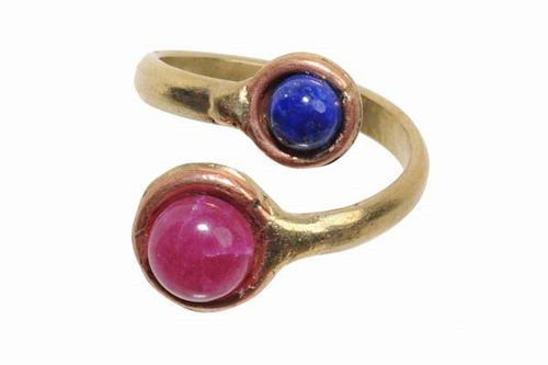 Ruby and Lapiz Ring