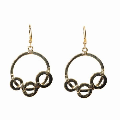 Orbit Brass Earrings