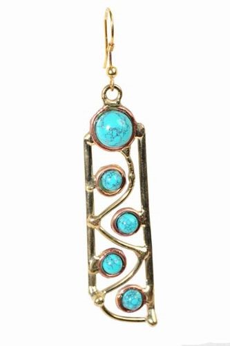 Turquoise Lattice Earrings