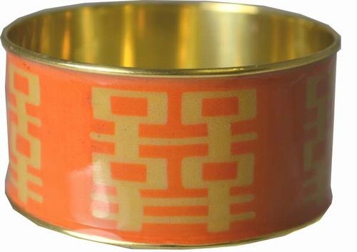 Orange Double Happiness Bangle