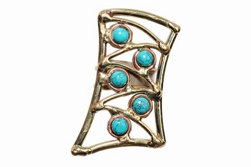Turquoice Shield Adj Ring
