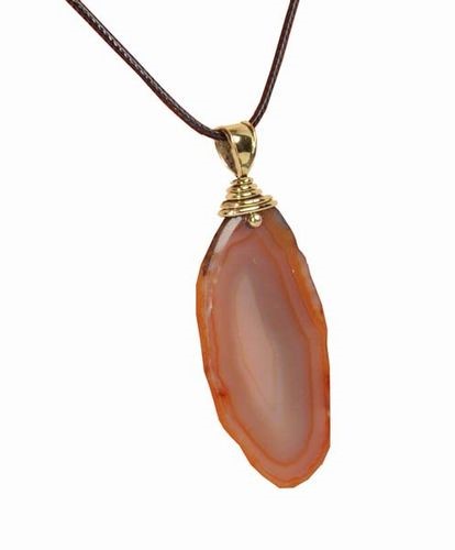 Natural Agate Slice Necklace