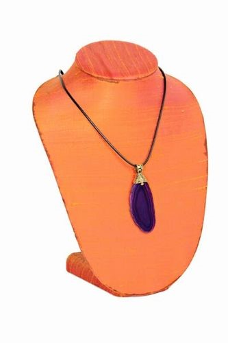 Purple Agate Slice Necklace