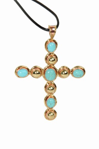 Turquoise Cross Necklace