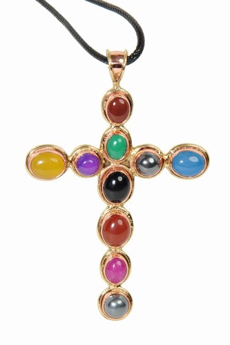 Stone Cross Necklace