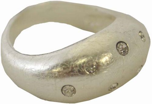Multi Crystal Silver Ring