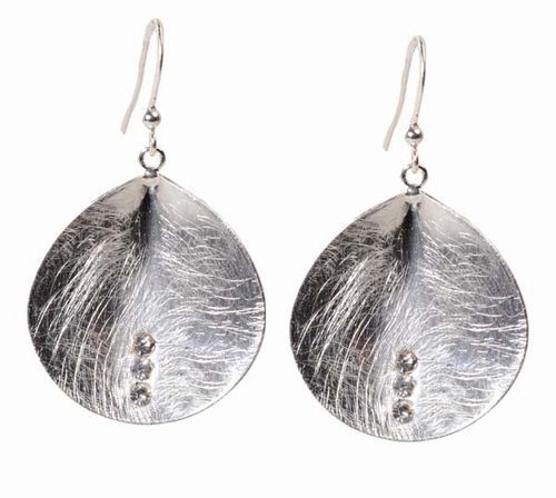 Disc w/Crystals Earrings
