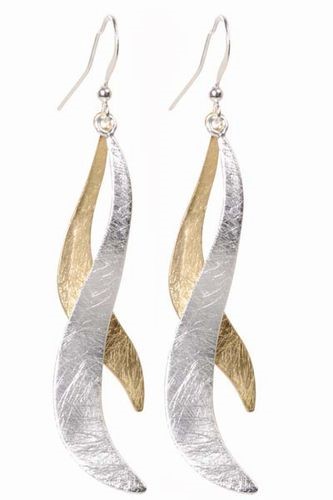 2 Tone Spiral Earrings