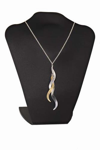Mixed Metal Spiral Necklace