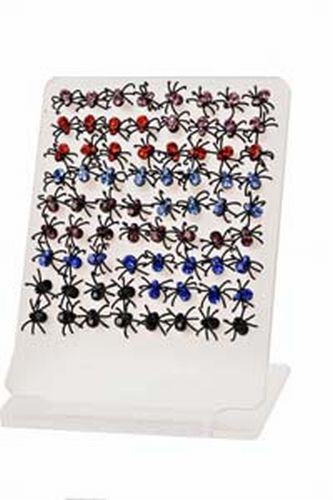 Mini Black Spider Earrings