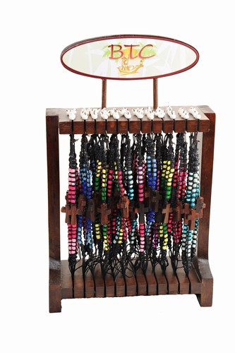 Wood Bead Cross Bracelets