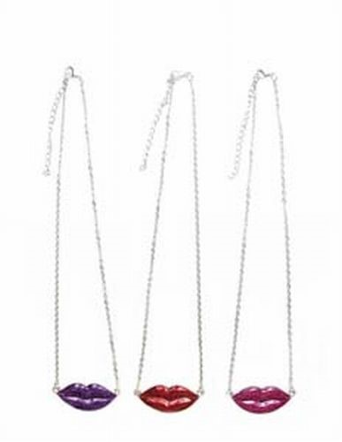 Glitter Lip Necklace